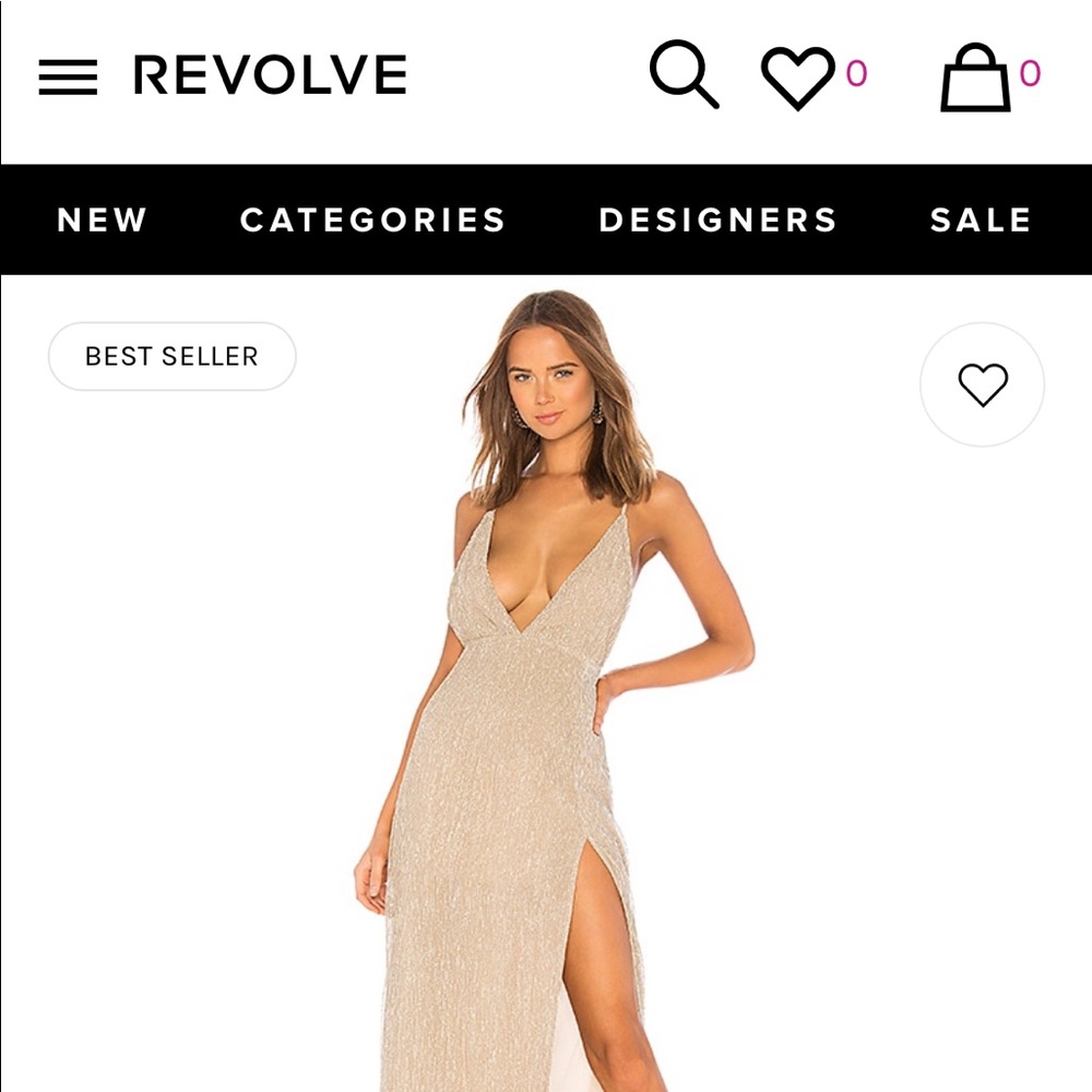 Only worn once gold metallic dress
